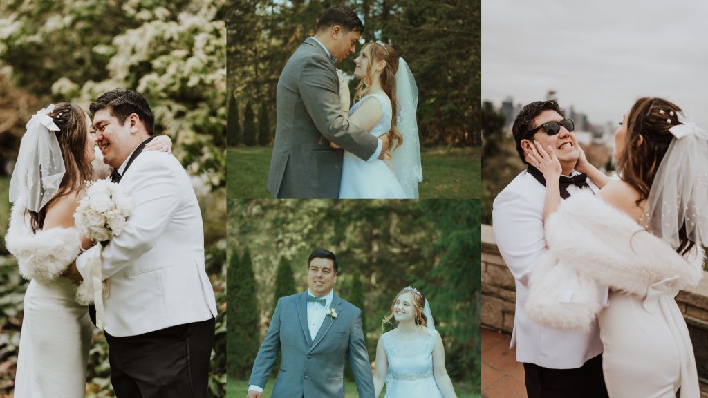 a collage of a man and woman