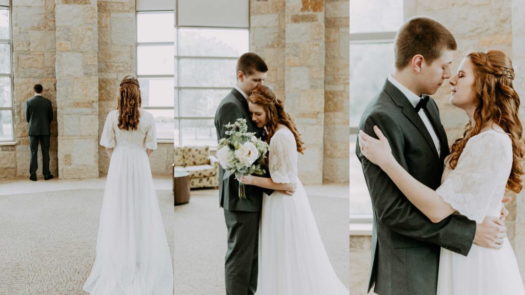 a collage of a man and woman in a wedding dress